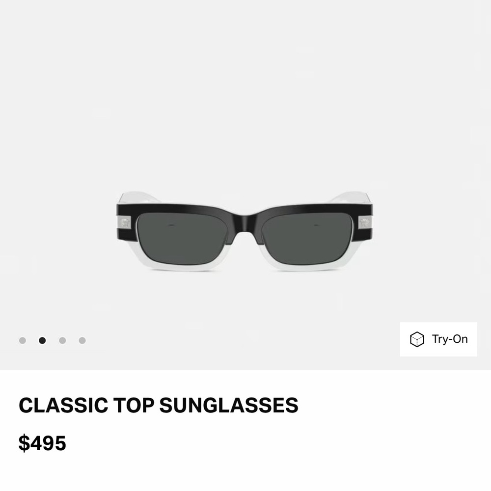 Versace Black and White top Sunglasses - Picture 3 of 5